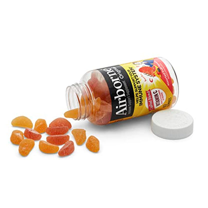 Airborne 750mg Vitamin C Gummies for Adults, Immune Support Gummies with Powerful Antioxidants VIT C & E, Caffeine Free Airborne