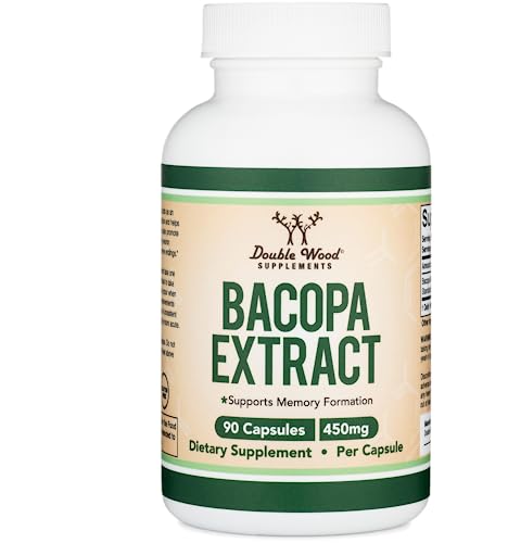 Bacopa Monnieri Capsules 20% Bacosides 450mg, 90 Count (Manufactured in USA Double Wood Supplements buy australia supplements