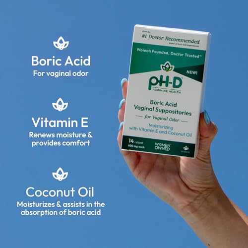 pH-D Feminine Health - Boric Acid Moisturizing Suppository - Woman Owned - for Vaginal Odor pH-D Feminine Health Support buy australia supplements