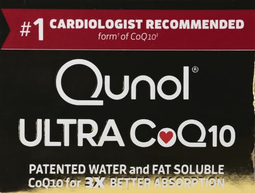 Qunol Ultra CoQ10 100mg, 3x Better Absorption, Patented Water and Fat Soluble Natural Supplement Form of Coenzyme Q10 Qunol
