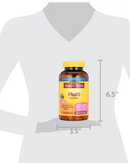 Nature Made Women's Multivitamin Tablets, 300 Count for Daily Nutritional Support Nature Made