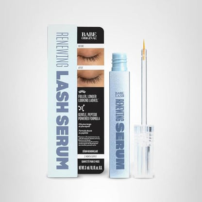 BABE ORIGINAL Renewing Lash Serum – Prostaglandin-Free, Peptide-Infused Gentle Lash Serum for Fuller, Longer-Looking Lashes, Lash Enhancing Treatment BABE ORIGINAL