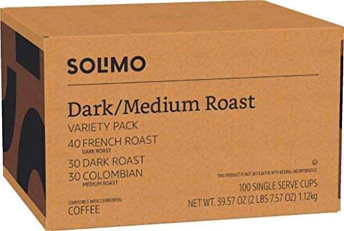 Amazon Brand - Solimo Coffee Pods, Assorted pack (French, Dark, Colombian) Solimo buy australia supplements