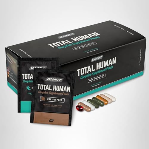 ONNIT Total Human Adult Multivitamin Comprehensive Capsule Packs with Day and Night Support, Daily Vitamin Packs for Men and Women, Dietary Supplement Capsules, 30-Day Supply, 60 Packs ONNIT buy australia supplements