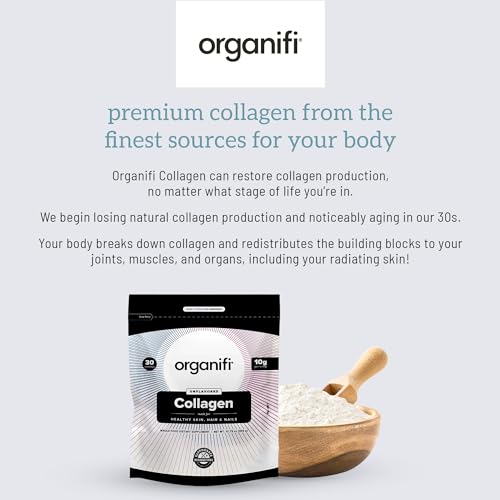 Organifi Collagen Powder - Fuller Hair, Stronger Nails, and Radiant Skin - Replenish Organifi buy australia supplements