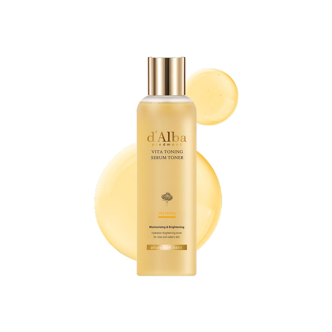 d'alba Piedmont White Truffle Vita Toning Serum Toner, Glass Skin with Double Vitamin Skincare, Face Moisturizer, (6.09 fl. oz) d'alba Piedmont