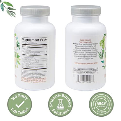 Quantum Health Super Lysine+ / Advanced Formula Lysine+ Immune Support with Vitamin C, Echinacea, Licorice, Propolis, Odorless Garlic Quantum