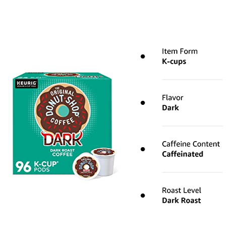 The Original Donut Shop Dark Coffee, Keurig Single-Serve K-Cup Pods, Dark Roast, 96 Ct The Original Donut Shop buy australia supplements
