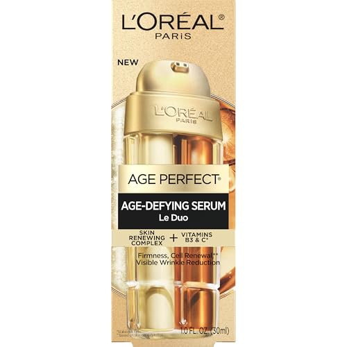 L'Oreal Paris Age Perfect Serum Le Duo, Brightening, Firming and Anti-Aging Serum for Face with Collagen Peptide L'Oreal Paris