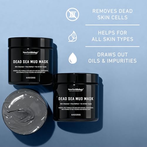New York Biology Dead Sea Mud Mask for Face and Body | Spa Quality Pore Refiner for Oily Skin | Natural Skincare for Women & Men NEW YORK BIOLOGY THE ULTIMATE COSMECEUTICALS
