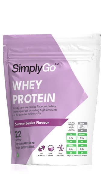 SimplyGo Whey Protein Powder | 900g | Simply Add 30g to Water, Juice or Shakes Simply Supplements buy australia supplements