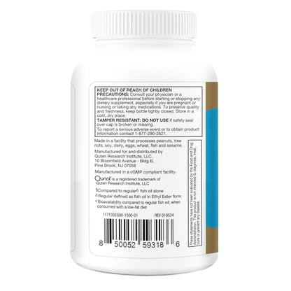 Qunol Advanced Omega 3 Krill and Fish Oil Complex, 10x Better Bioavailability, One Pill Dose, 250mg EPA & DHA Qunol