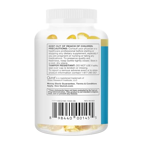 Qunol Fish Oil Omega 3 Mini Softgels, 1000mg Omega 3 EPA + DHA, Ultra Pure Supplements, Heart Health Support, Lemon Flavor, Easy to Swallow Minis, 3 Month Supply, 180 Count Qunol buy australia supplements