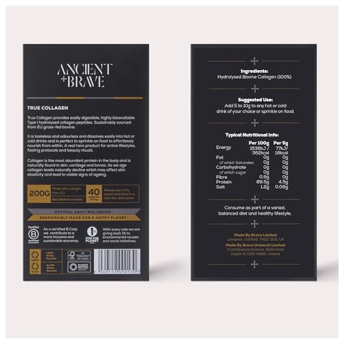Ancient + Brave True Collagen 200g - Grass-Fed Bovine Collagen Powder Ancient + Brave buy australia supplements