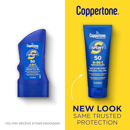 Coppertone SPORT Sunscreen Lotion Broad Spectrum SPF 50 (3 Fluid Ounce) (Packaging may vary) Coppertone