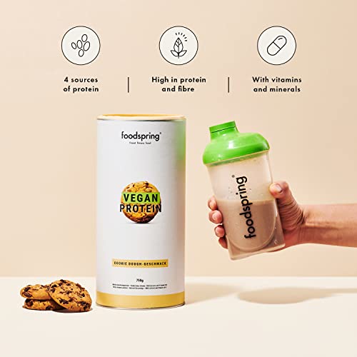 foodspring Vegan Protein Cookie Dough - 21g Protein per Shake to Build Muscle, B12, B6, folic Acid foodspringBuy Supplements Australia