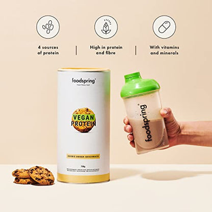 foodspring Vegan Protein Cookie Dough - 21g Protein per Shake to Build Muscle, B12, B6, folic Acid foodspringBuy Supplements Australia