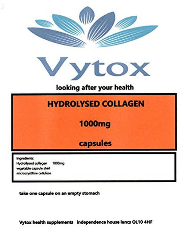 HYDROLYSED Collagen (1000MG) 365 Capsules, by vytox, Vegetarian vytox buy australia supplements