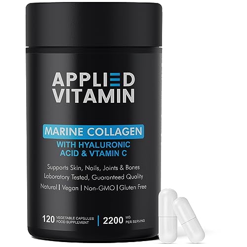 Applied vitamin Marine Collagen Capsules 2000mg-Enhance with Hyaluronic Acid, Zinc, Vitamin C & Biotin 120 Applied Vitamin buy australia supplements