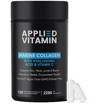 Applied vitamin Marine Collagen Capsules 2000mg-Enhance with Hyaluronic Acid, Zinc, Vitamin C & Biotin 120 Applied Vitamin buy australia supplements