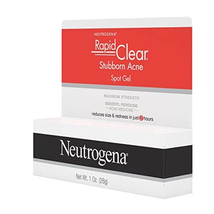 Neutrogena Rapid Clear Stubborn Acne Spot Treatment Gel, Maximum Strength 10% Benzoyl Per-oxide Neutrogena