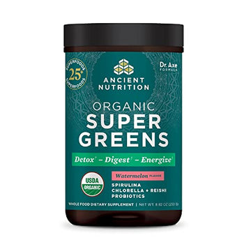Ancient Nutrition Organic Watermelon Supergreens, 8.82 OZ Ancient Nutrition buy australia supplements