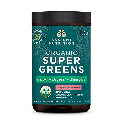 Ancient Nutrition Organic Watermelon Supergreens, 8.82 OZ Ancient Nutrition buy australia supplements