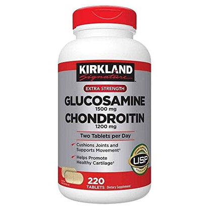 Kirkland Extra Strength Glucosamine 1500 mg Chondroitin 1200 mg 220 Tablets KIRKLAND