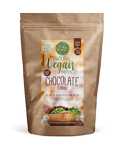 Ekopura Natural Vegan Protein - Chocolate - 500g | 76% Protein | 100% Plant-Based Ingredients Ekopura buy australia supplements