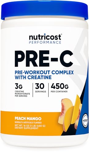 Nutricost Pre-C Pre-Workout Complex with Creatine (Peach Mango | 30 Servings) Powder Nutricost buy australia supplements