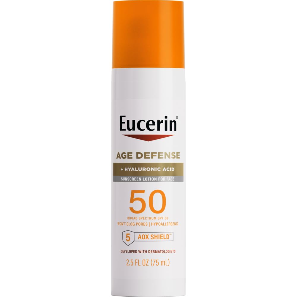 Eucerin Sun Age Defense Face Sunscreen Lotion SPF 50, 2.5 FL OZ Eucerin