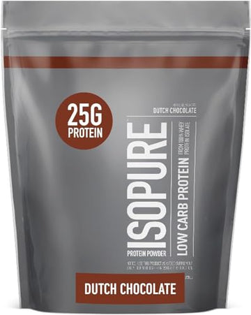 Isopure Dutch Chocolate Whey Isolate Protein Powder with Vitamin C & Zinc for Immune Isopure buy australia supplements
