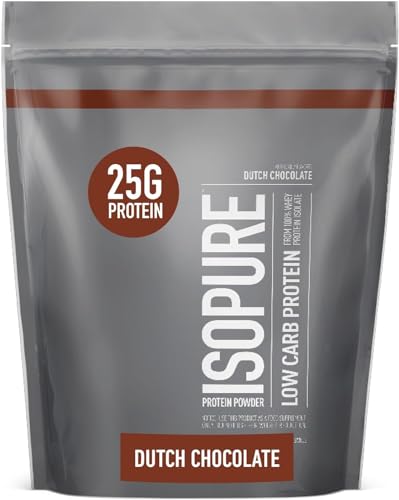 Isopure Dutch Chocolate Whey Isolate Protein Powder with Vitamin C & Zinc for Immune Isopure buy australia supplements