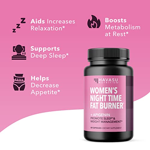 Night Time Fat Burner for Women | Weight Loss and Sleep Support Blend With Apigenin HAVASU NUTRITION buy australia supplements