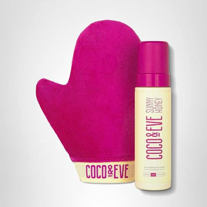 Coco & Eve Self Tanner Foam Kit - (Medium) Streak-Free Sunless Tanning Mousse, Tropically Scented Natural Looking Tan Coco & Eve