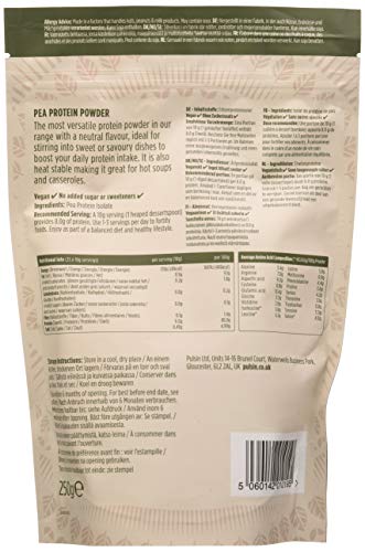 Pulsin - Unflavoured Vegan Pea Protein Powder - 250g - 8.0g Protein, 0g Carbs, 41 Kcals Per Serving Pulsin buy australia supplements