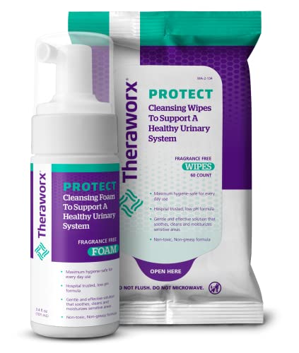 Theraworx Protect U-Pak 60-Ct Wipes & Hygiene Foam 3.4 oz for Urinary Health (Pack of 1) THERAWORX PROTECT buy australia supplements