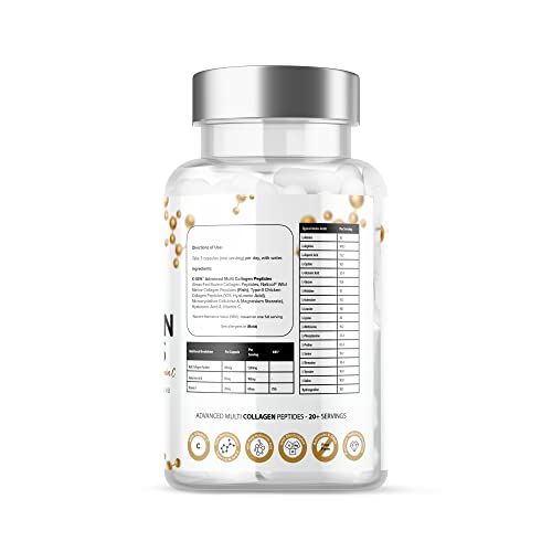 Pure Collagen Supplements Capsules Grass Fed Advanced Multi Collagen Peptides K GEN rejuvenation nutrition buy australia supplements