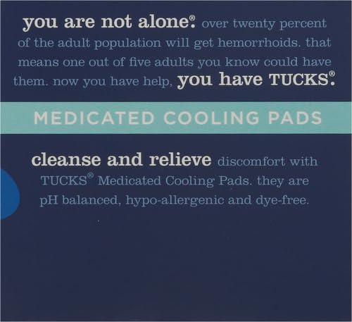 TUCKS Medicated Cooling Pads, 100 Count – Hemorrhoid Pads with Witch Hazel, Cleanses Sensitive Areas, Protects from Irritation, Hemorrhoid Treatment, Medicated Pads Used by Hospitals Gsupps Australia