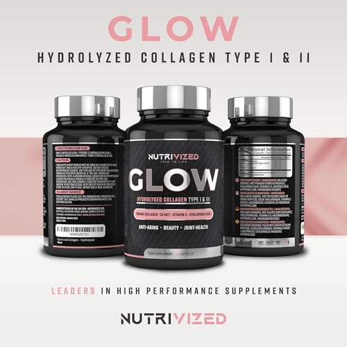 Nutrivized Glow Hydrolysed Type 1&3 Collagen with Premium Pure C8 MCT Oil - Vitamin C & Hyaluronic Acid Nutrivized buy australia supplements