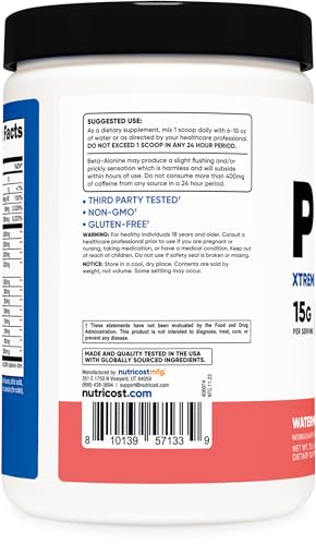 Nutricost Pre-Workout Xtreme, Watermelon, 30 Servings, Vegetarian, Non-GMO and Gluten Nutricost buy australia supplements