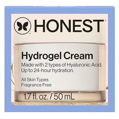 Honest Beauty Hydrogel Cream with Hyaluronic Acid, Lightweight Moisturizing Water, Gentle for Sensitive Skin Honest Beauty