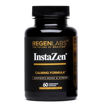 InstaZen Natural Stress Relief Supplement Mood Support | Doctor Formulated Herbal Calm Formula with DHHB, Safranal Extract, L-Theanine, Lemon Balm | Stress Support - 60 Capsules Regen Labs Regen Labs buy australia supplements