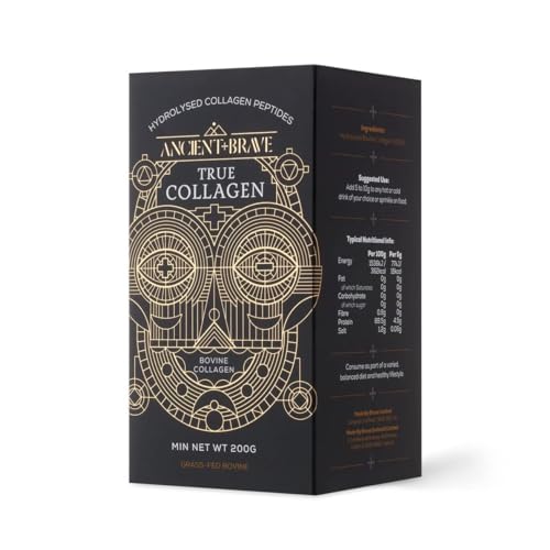 Ancient + Brave True Collagen 200g - Grass-Fed Bovine Collagen Powder - 100% Hydrolysed Collagen Peptides Ancient + Brave buy australia supplements