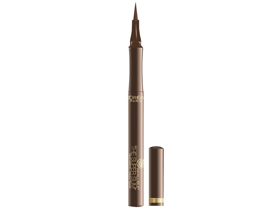 L'Oreal Paris Makeup Infallible Super Slim Long-Lasting Liquid Eyeliner, Ultra-Fine Felt Tip, Quick Drying Formula, Glides on Smoothly, Brown, 0.03 fl oz., 1 Count L'Oreal Paris