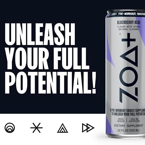 ZOA+ Pre-Workout Sugar Free Energy Drink, Orange Grapefruit - NSF Certified for Sport ZOA buy australia supplements