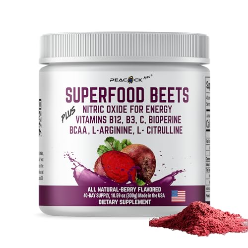 Peacock Max Superfoods Blend Immunity Support Vegan Gluten Free (Beets Nitric Oxide B12 Powder) Peacock Max buy australia supplements
