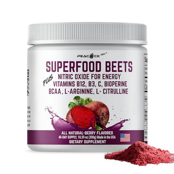 Peacock Max Superfoods Blend Immunity Support Vegan Gluten Free (Beets Nitric Oxide B12 Powder) Peacock Max buy australia supplements