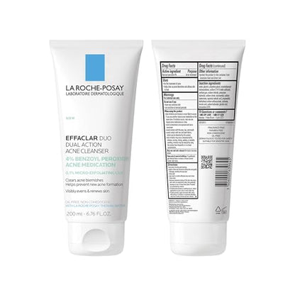 La Roche-Posay Effaclar Dual Acne Face Wash With 4% Benzoyl Peroxide & LHA Exfoliant La Roche-Posay