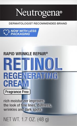 Neutrogena Rapid Wrinkle Repair, Retinol Face Moisturizer, Daily Anti-Aging Neck & Face Cream with Hyaluronic Acid, Retinol Cream Neutrogena